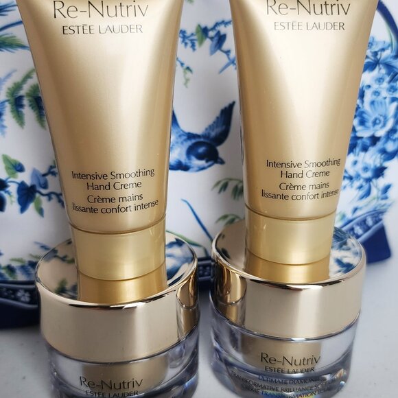 NEW Estee Lauder Set Re-Nutriv Ultimate Diamond Soft Creme & Hand Creme + Bag - Picture 9 of 12